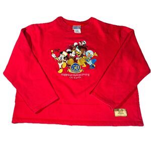 Disney 50th Anniversary Homecoming‎ Women’s L Embroidered Crewneck Sweater